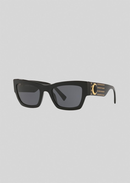 Ochelari de Soare Versace Medusa Ares Temple Stud Dama | QWBOHMT-75